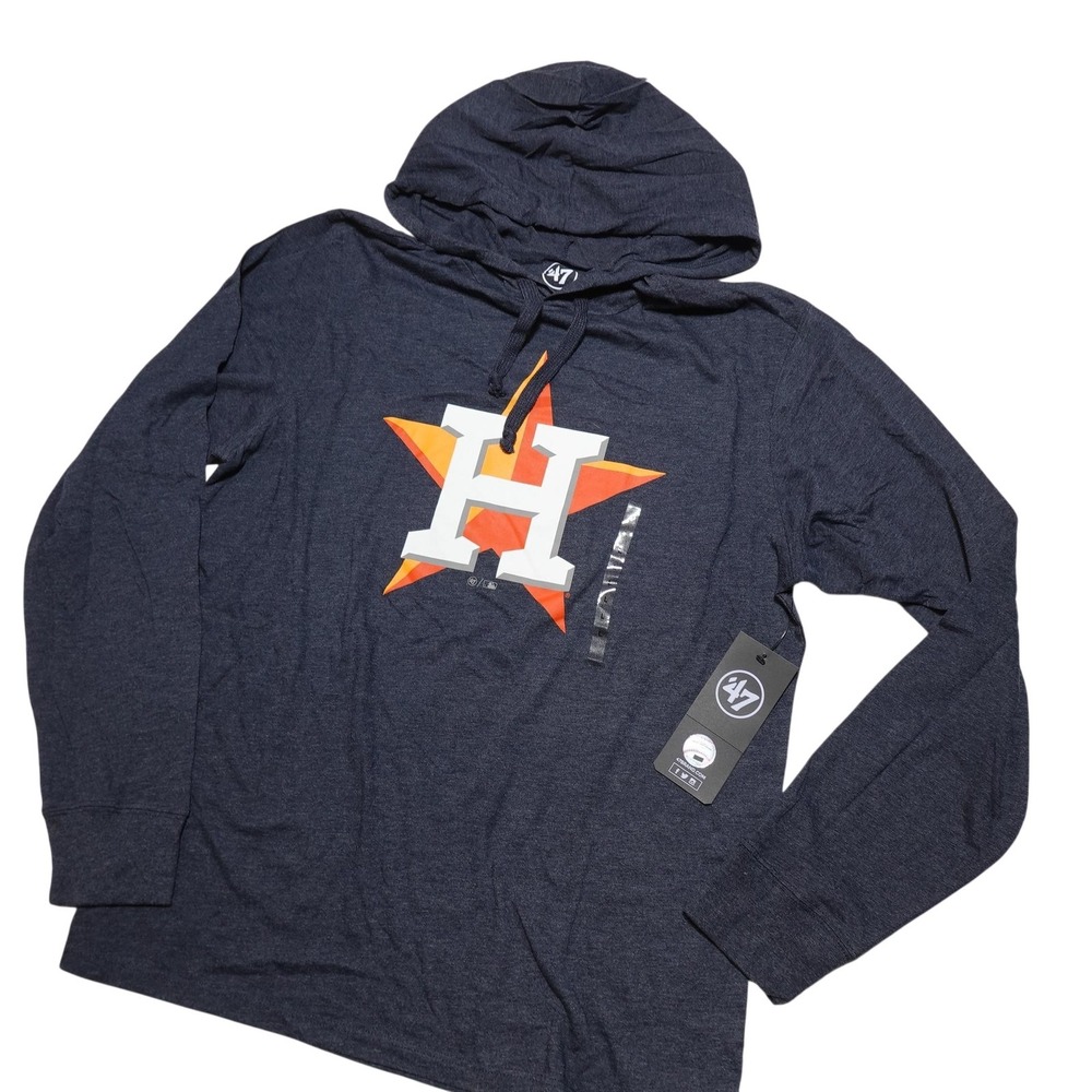 Houston Astros Hoodie Mens Large Blue MLB Baseball Lightweight Pullover '47